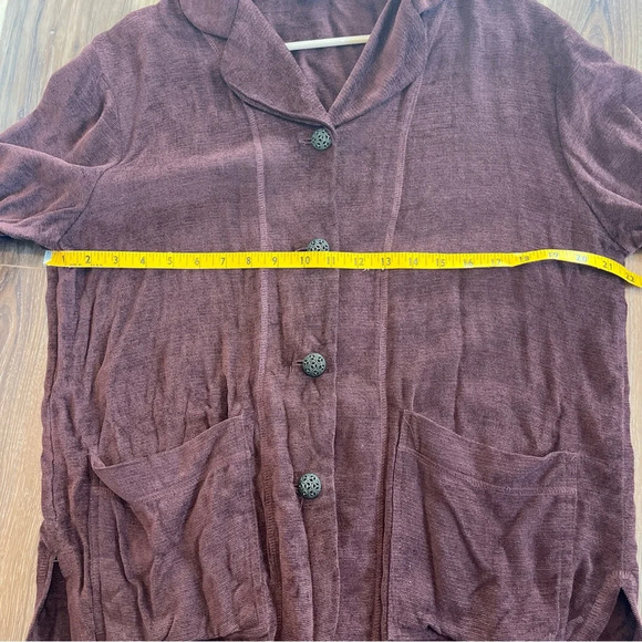 David Dart Cardigan Sweater Womes Button Front Rayon Vintage Brown - Picture 10 of 12